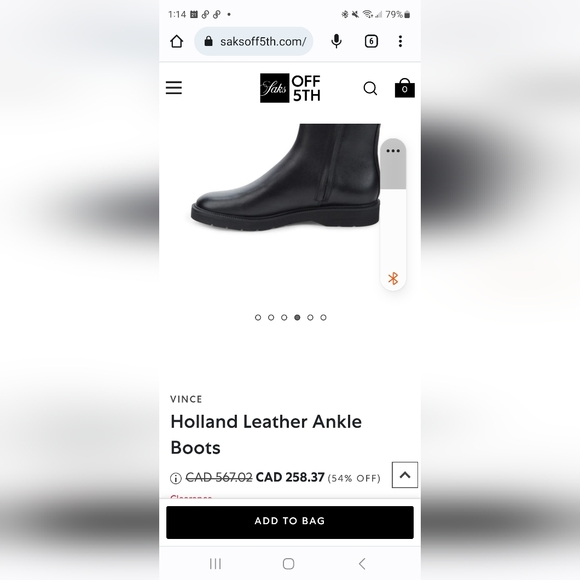 Vince. Holland Black Leather Boots, Size 6.5, NWOT - Picture 2 of 7